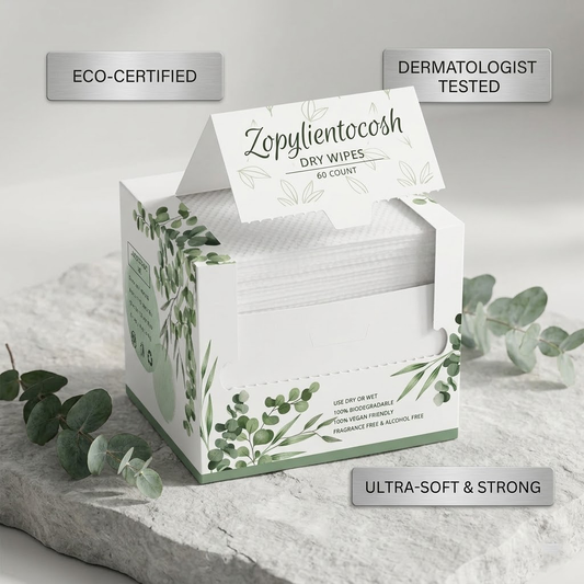 Zopylientocosh Premium Disposable Facial Cleansing Towels - Extra Thick Biodegradable Face Wipes - Ultra Soft 100% Pure Cotton Tissues for Daily Skincare