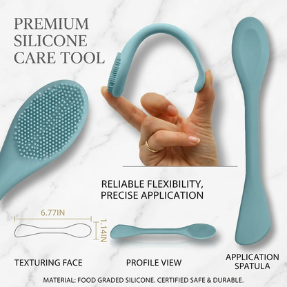 Zopylientocosh 2-in-1 Silicone Facial Cleansing Brush & Mask Applicator - Dual-Ended Scrubber for Exfoliating, Massaging, Blackhead Removal & Makeup Routine - Soft Skin Care Tool